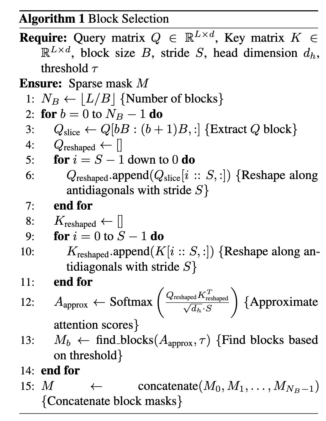 XAttention algorithm